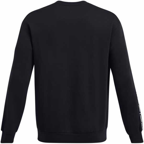 Under Armour Мъжка Риза Icon Fleece Crew Taping Sweatshirt Mens Черно Мъжко облекло за едри хора