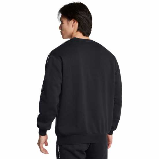 Under Armour Мъжка Риза Icon Fleece Crew Taping Sweatshirt Mens Черно Мъжко облекло за едри хора