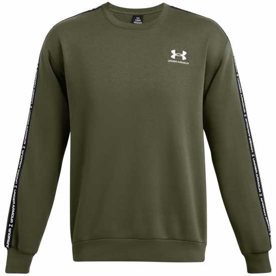 Under Armour Мъжка Риза Icon Fleece Crew Taping Sweatshirt Mens Зелено 