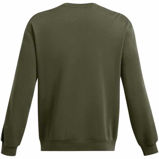 Under Armour Мъжка Риза Icon Fleece Crew Taping Sweatshirt Mens Зелено 