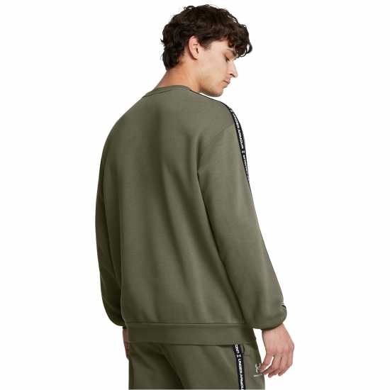 Under Armour Мъжка Риза Icon Fleece Crew Taping Sweatshirt Mens Зелено 