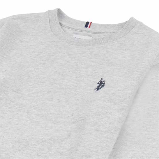 Us Polo Assn Dhm Lb Crew  Jn00 Сив марл Детски горнища и пуловери