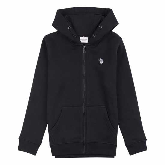 Us Polo Assn Dhm Zip Hdy Jn00 Черно Детски суитчъри и блузи с качулки