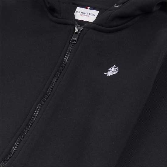 Us Polo Assn Dhm Zip Hdy Jn00 Черно Детски суитчъри и блузи с качулки