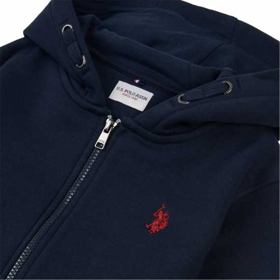 Us Polo Assn Dhm Zip Hdy Jn00 Морска синьо/червено Детски суитчъри и блузи с качулки