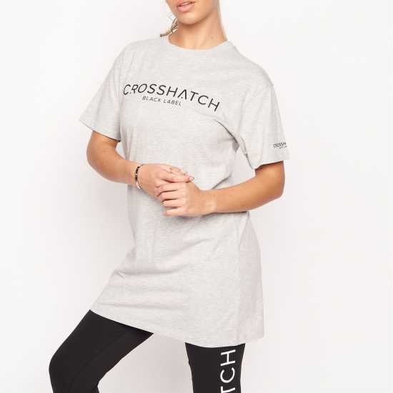 Crosshatch Lnduts Drss T Ld99 Сив марл Дамски поли и рокли