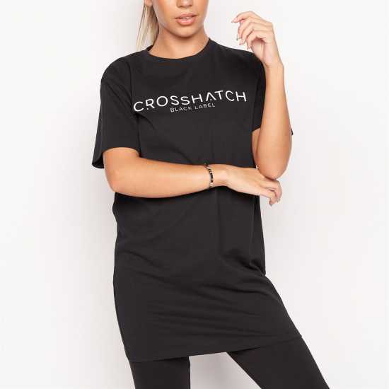 Crosshatch Lnduts Drss T Ld99 Черно Дамски поли и рокли