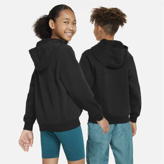 Nike Sportswear Club Fleece Big Kids' Hoodie Черно/Бяло 