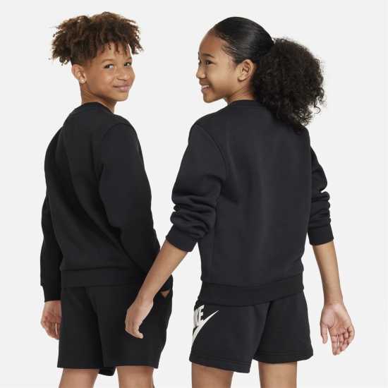 Nike Sportswear Club Fleece Big Kids' Sweatshirt Черно 