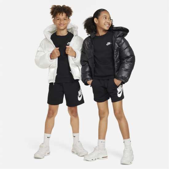 Nike Sportswear Club Fleece Big Kids' Sweatshirt Черно 