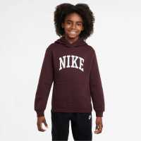 Nike Sportswear Club Big Kids' French Terry Hoodie Бордово 