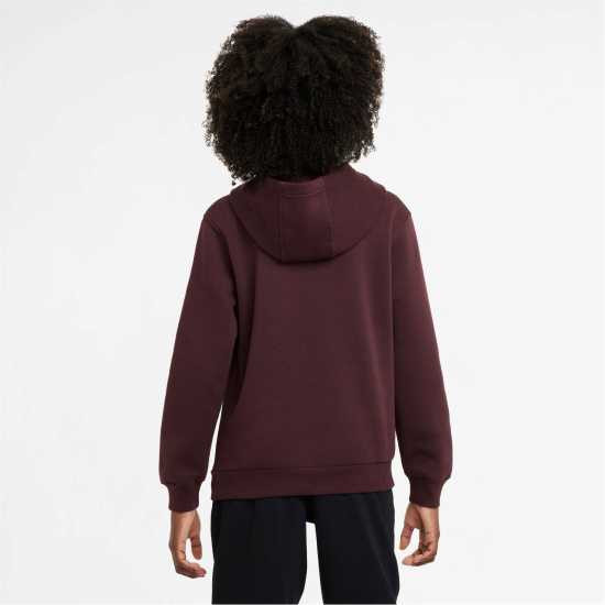 Nike Sportswear Club Big Kids' French Terry Hoodie Бордово 