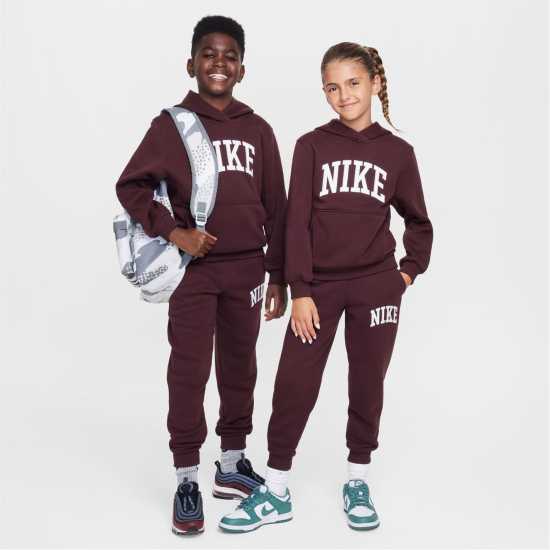 Nike Sportswear Club Big Kids' French Terry Hoodie Бордово 