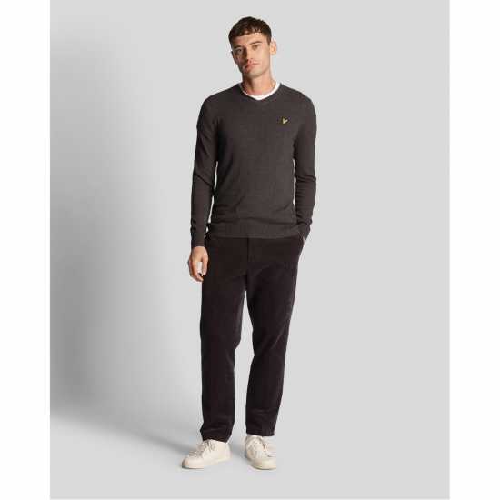 Lyle And Scott Lyle Mer V Jumper Sn99 Угълено черно ML 398 