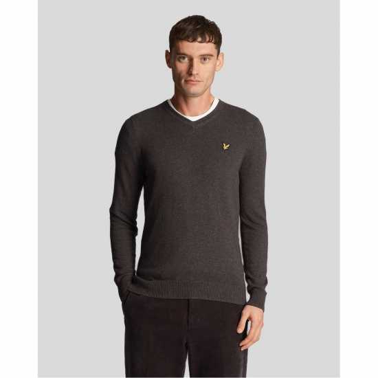 Lyle And Scott Lyle Mer V Jumper Sn99 Угълено черно ML 398 