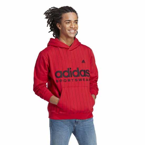 Adidas Pinstripe Fleece Hoodie Mens Hoody  Мъжки суитчъри и блузи с качулки