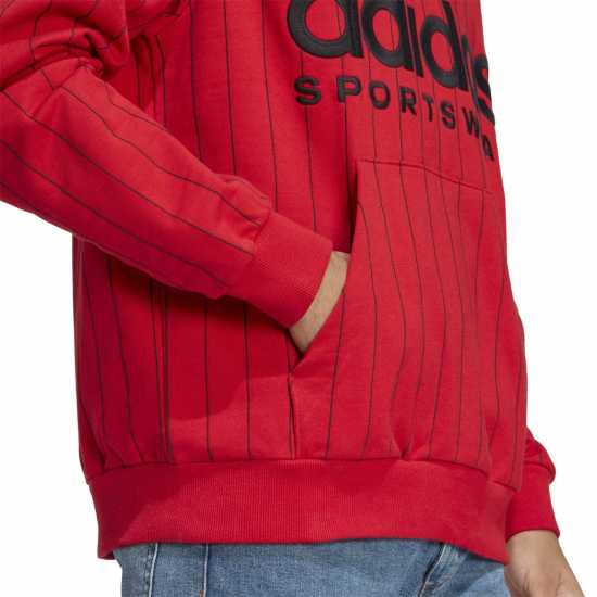 Adidas Pinstripe Fleece Hoodie Mens Hoody  Мъжки суитчъри и блузи с качулки