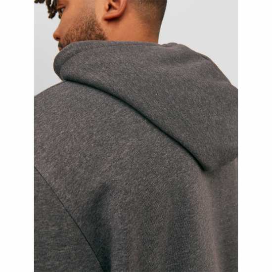 Jack And Jones Logo Hoodie Mens Plus Size Тъмно сиво 