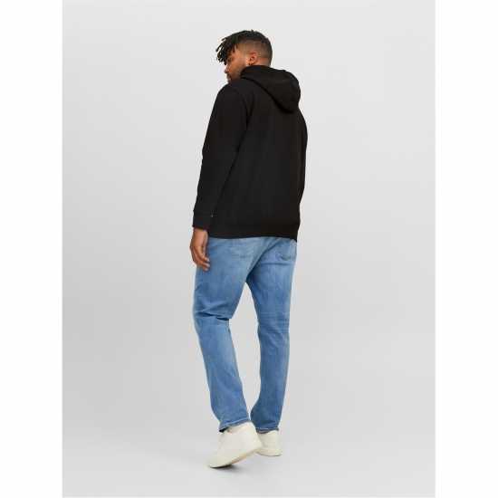 Jack And Jones Logo Hoodie Mens Plus Size Черно 