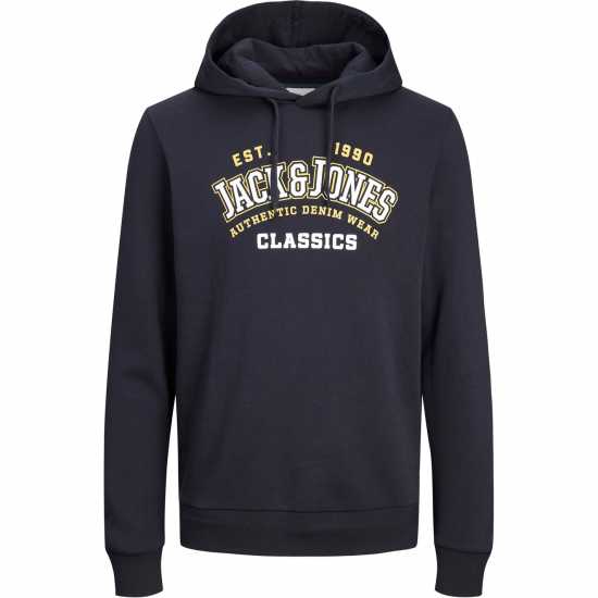 Jack And Jones Logo Hoodie Mens Plus Size Тъмно морско синьо Мъжки суитчъри и блузи с качулки