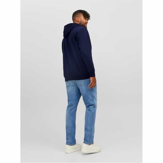 Jack And Jones Logo Hoodie Mens Plus Size Нави блейзър 