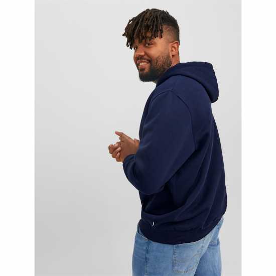 Jack And Jones Logo Hoodie Mens Plus Size Нави блейзър 