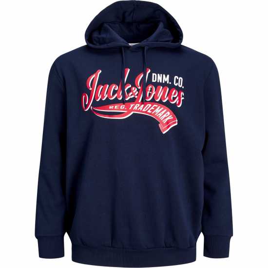 Jack And Jones Logo Hoodie Mens Plus Size Нави блейзър 