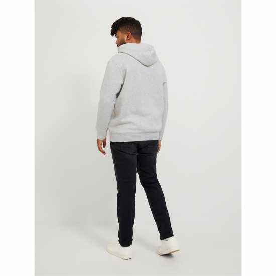 Jack And Jones Logo Hoodie Mens Plus Size Бяла Мел 