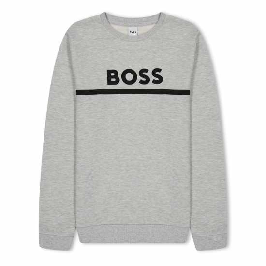 Hugo Boss Детска Блуза Обло Деколте Boss Logo Crew Neck Sweatshirt Junior Boys  