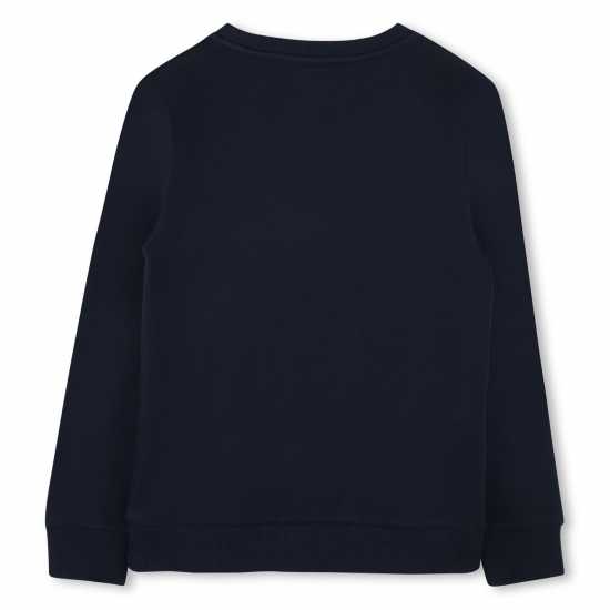 Hugo Boss Детска Блуза Обло Деколте Boss Logo Crew Neck Sweatshirt Junior Boys Нави 849 