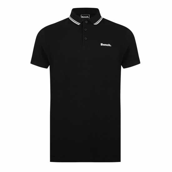 Bench Gruff Tipped Polo Mens Черно Мъжки тениски с яка