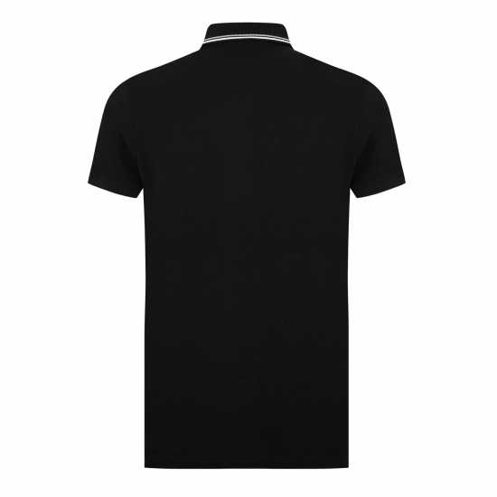 Bench Gruff Tipped Polo Mens Черно Мъжки тениски с яка