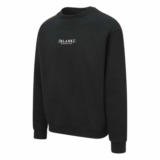 Blank Essentials Contrast Puff Print Sweatshirt Черно Мъжки горнища на анцуг