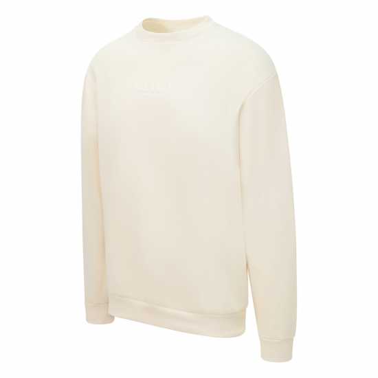 Blank Essentials Contrast Puff Print Sweatshirt Лятна пясък Мъжки горнища на анцуг