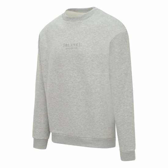 Blank Essentials Tonal Puff Print Sweatshirt Сив марл Мъжки горнища на анцуг