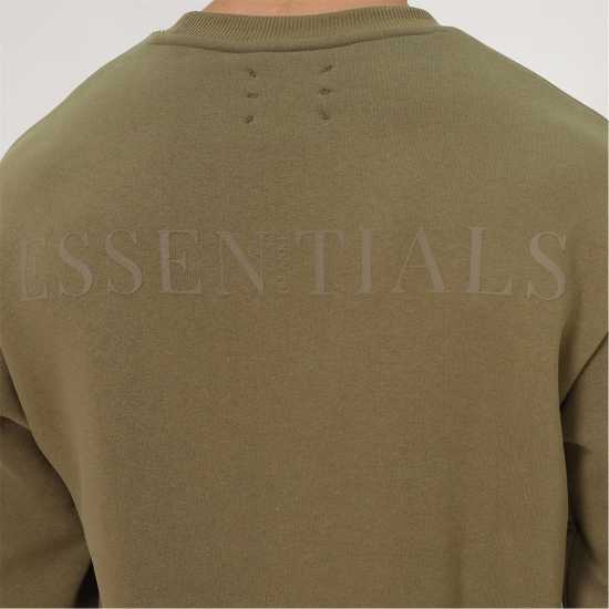 Blank Essentials Tonal Puff Print Sweatshirt Хаки Мъжки горнища на анцуг