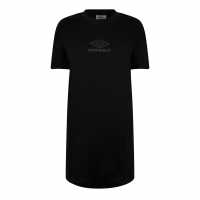 Umbro Рокля-Риза Diamond Taped Oversized T-Shirt Dress Womens Черно / Черно Дамски поли и рокли