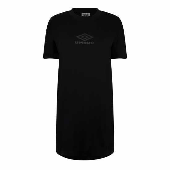 Umbro Рокля-Риза Diamond Taped Oversized T-Shirt Dress Womens Черно / Черно Дамски поли и рокли