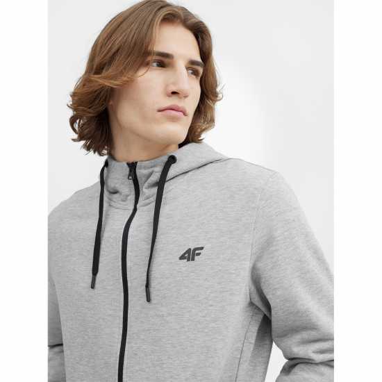 4F Fz Hoodie Light Grey Мъжки суитчъри и блузи с качулки