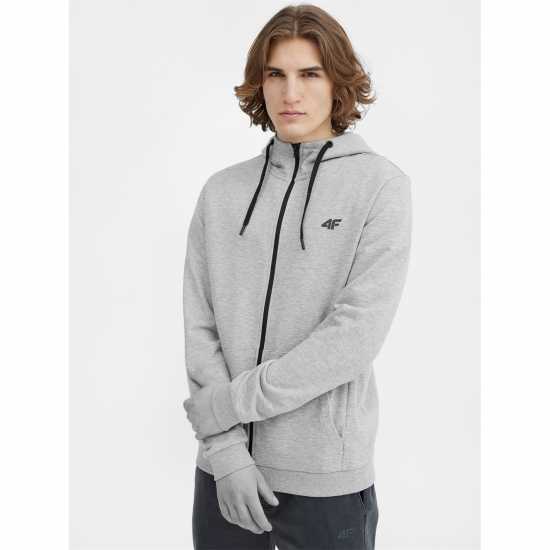 4F Fz Hoodie Light Grey Мъжки суитчъри и блузи с качулки