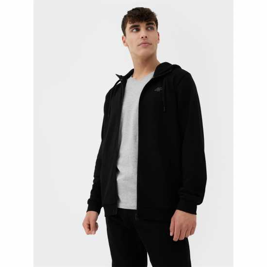 4F Fz Hoodie DEEP BLACK Мъжки суитчъри и блузи с качулки