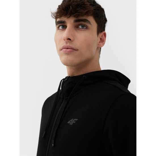 4F Fz Hoodie DEEP BLACK Мъжки суитчъри и блузи с качулки