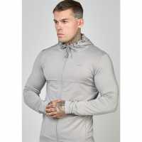 Siksilk Zip Hoodie Sn99 Сив марл Мъжки суитчъри и блузи с качулки