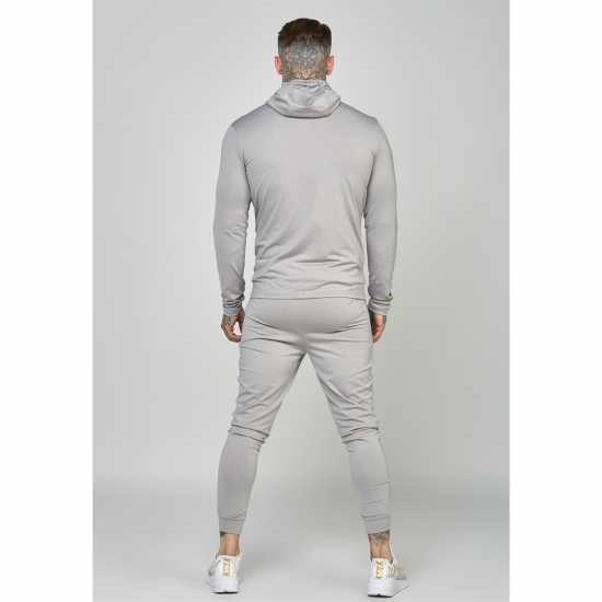 Siksilk Zip Hoodie Sn99 Сив марл Мъжки суитчъри и блузи с качулки