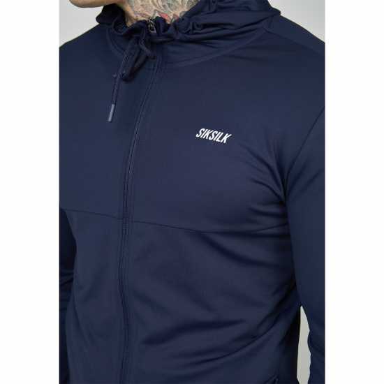 Siksilk Zip Hoodie Sn99 Морска синьо Мъжки суитчъри и блузи с качулки