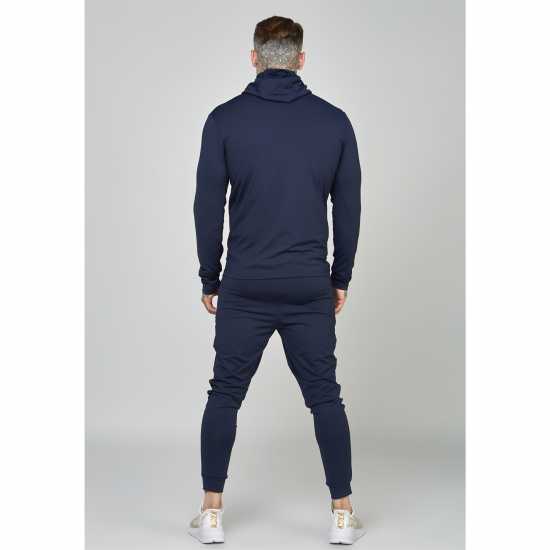 Siksilk Zip Hoodie Sn99 Морска синьо Мъжки суитчъри и блузи с качулки