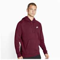 Sale Nike Sportswear Club Fleece Pullover Hoodie Mens Burgundy Мъжки полар