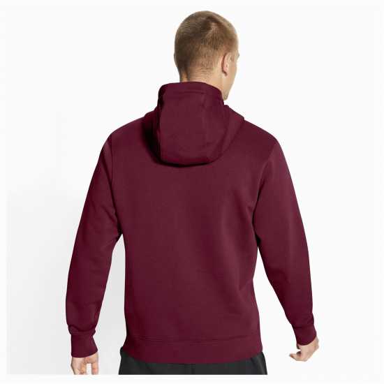 Sale Nike Sportswear Club Fleece Pullover Hoodie Mens Burgundy Мъжки полар