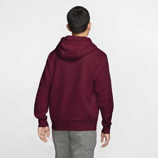 Sale Nike Sportswear Club Fleece Pullover Hoodie Mens Burgundy Мъжки полар