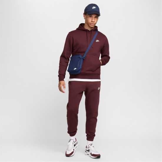 Sale Nike Sportswear Club Fleece Pullover Hoodie Mens Burgundy Мъжки полар